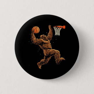Macaron Rond 5 Cm Joueur de baseball Bigfoot Sasquatch drôle Bball