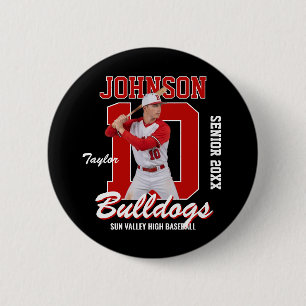 Macaron Rond 5 Cm Joueur de baseball Maillot personnalisé Photo Numé
