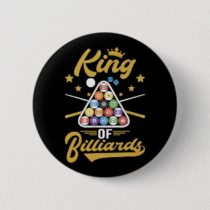Macaron Rond 5 Cm Joueur de billard King Snooker Cue Sports Pool