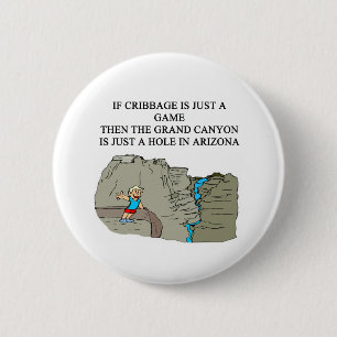 Macaron Rond 5 Cm Joueur de CRIBBAGE
