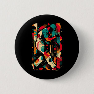 Macaron Rond 5 Cm Joueur de cricket esthétique sur le cricket de spo