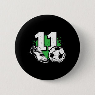 Macaron Rond 5 Cm Joueur de football garçon 11 ans Fête 11 ans
