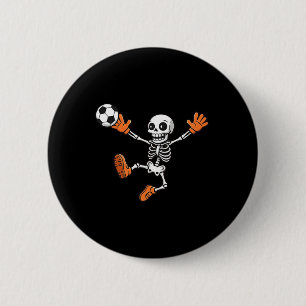 Macaron Rond 5 Cm Joueur de football squelette Halloween Graphique p