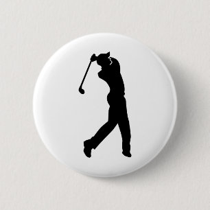 Macaron Rond 5 Cm Joueur de golf