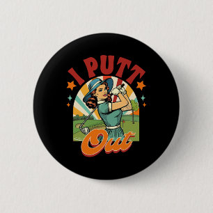 Macaron Rond 5 Cm Joueur de golf Golfeur Club de golf Par Heure de d