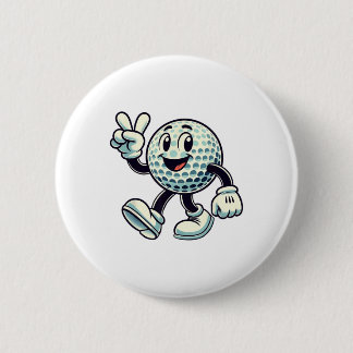 Macaron Rond 5 Cm Joueur de golf jeunesse garçons golf drôle