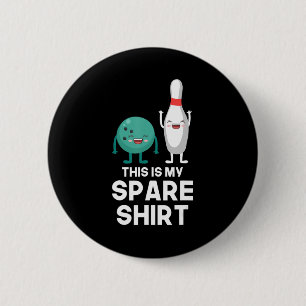 Macaron Rond 5 Cm Joueur de quilles Cadeau Split Ball and Pin C'est 