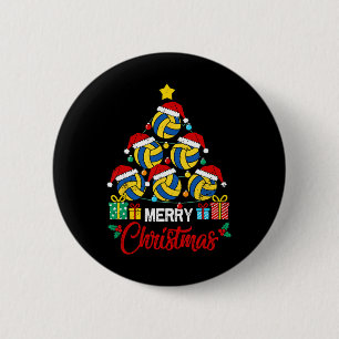 Macaron Rond 5 Cm Joueur de volley-ball Christmas Tree Lights