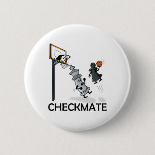 Macaron Rond 5 Cm Joueur D'Échecs Chessboxing Et Matt De Contrôle De
