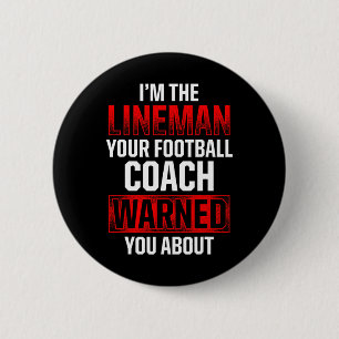 Macaron Rond 5 Cm Joueur défensif Hot Offensive de Football Lineman