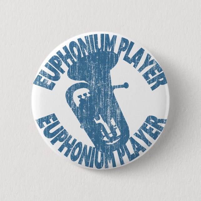 Macaron Rond 5 Cm Joueur euphonique (Devant)