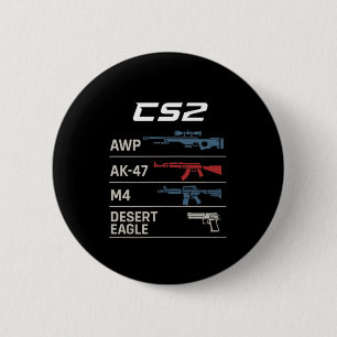 Macaron Rond 5 Cm Joueur Fps Drôle Cs Jeu De Tir à La Première Perso