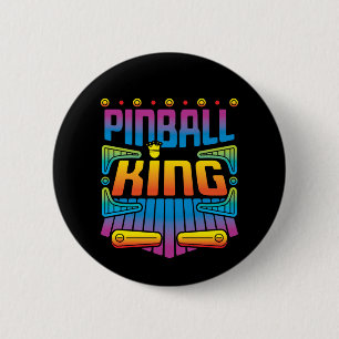 Macaron Rond 5 Cm Joueur Pinball King Arcade