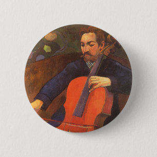 Macaron Rond 5 Cm Joueur Schneklud Portrait par Paul Gauguin