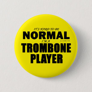 Macaron Rond 5 Cm Joueur Trombone Normal