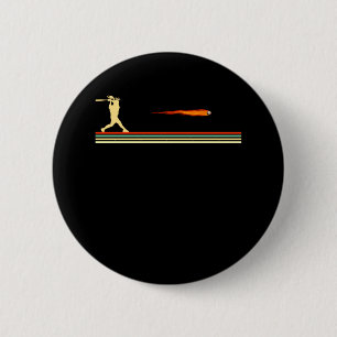 Macaron Rond 5 Cm Joueuse de baseball Fille de baseball softball drô