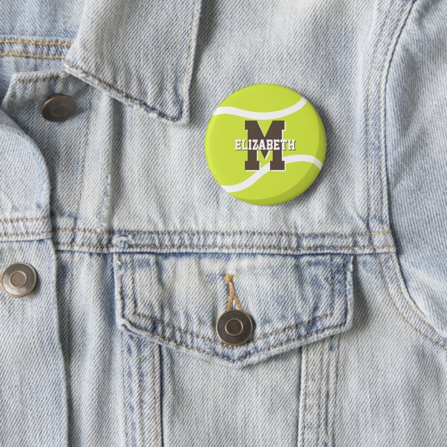 Macaron Rond 5 Cm joueuse de tennis pour filles personnalisées (En situation)