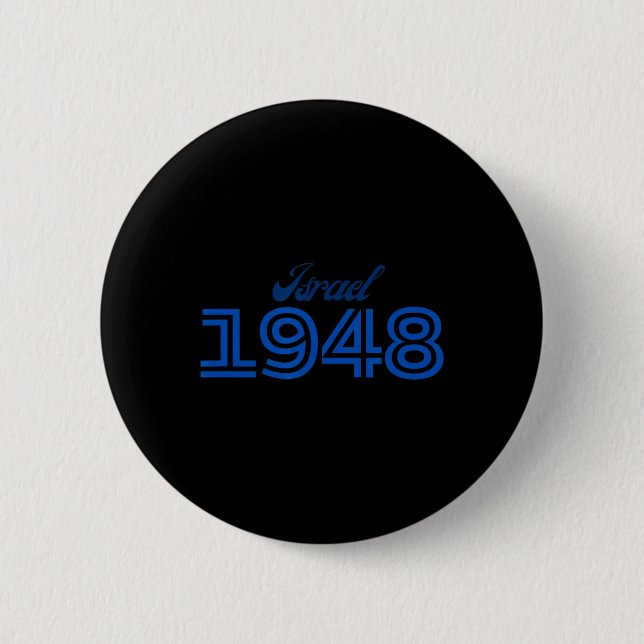 Macaron Rond 5 Cm Jour 76 Israël - 1948 Am Israel Chai - Jewish (Devant)