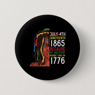 Macaron Rond 5 Cm Jour Ancêtres Gratuit 1776 Juillet 4 Noir Africain