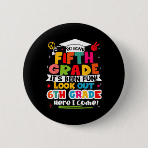 Macaron Rond 5 Cm Jour De 5E Année Diplômée Garçons Filles Ki