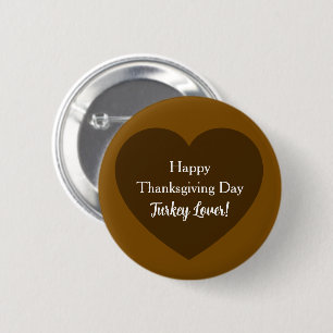 Macaron Rond 5 Cm Jour de Bon thanksgiving simple Turquie Lover Brow