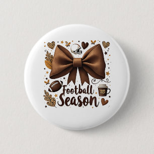 Macaron Rond 5 Cm Jour de football Bow Coquette Football Saison
