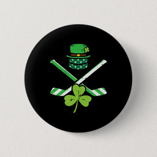 Macaron Rond 5 Cm Jour de la Saint Patrick Hockey sur glace Saint Pa