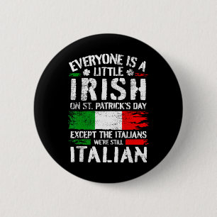 Macaron Rond 5 Cm Jour de la Saint-Patrick italien Italie Italiens _