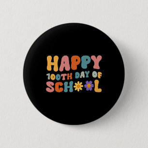 Macaron Rond 5 Cm Jour De L'École Professeur Retro Super Joyeux 100 