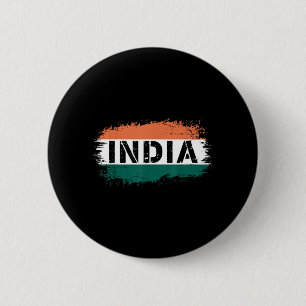 Macaron Rond 5 Cm Jour de l'indépendance de l'Inde 15 août 1947 Drap