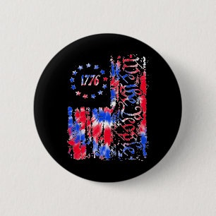 Macaron Rond 5 Cm Jour de l'Indépendance Drapeau américain Patriotiq