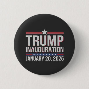 Macaron Rond 5 Cm Jour de l'investiture de Trump Janvier 2025 Présid