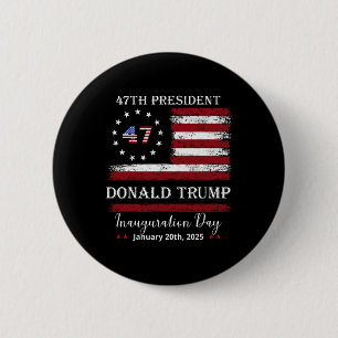 Macaron Rond 5 Cm Jour de l'investiture du président Donald Trump 20