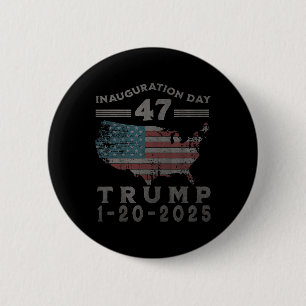 Macaron Rond 5 Cm Jour de l'investiture du président Donald Trump 20