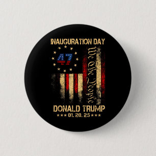 Macaron Rond 5 Cm Jour de l'investiture du président Donald Trump 20