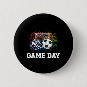Macaron Rond 5 Cm Jour de match de football Jour de but de match de