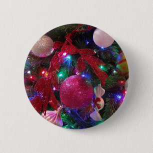 Macaron Rond 5 Cm Jour de Noël multicolore Arbre coloré