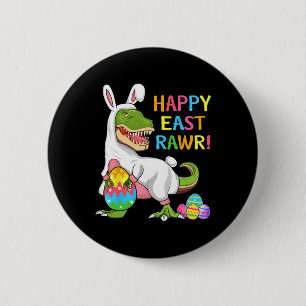 Macaron Rond 5 Cm Jour de Pâques Dinosaure Drôle Happy Eastrawr T Re