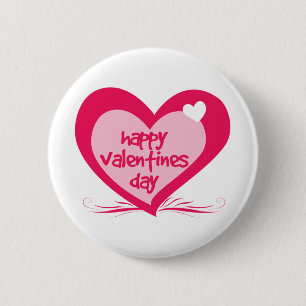Macaron Rond 5 Cm Jour de Valentines heureux