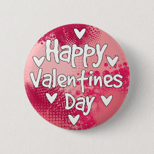 Macaron Rond 5 Cm Jour de Valentines heureux
