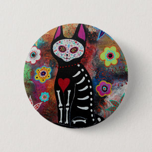 Macaron Rond 5 Cm Jour d'EL Gato de la peinture morte par Prisarts