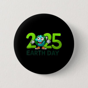 Macaron Rond 5 Cm Jour des terres 2025 Jour des terres amusant Anniv