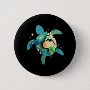 Macaron Rond 5 Cm Jour des terres Chemise Enseignant Environnement J