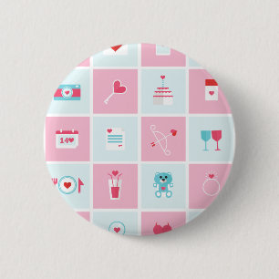 Macaron Rond 5 Cm jour des valentines pastel