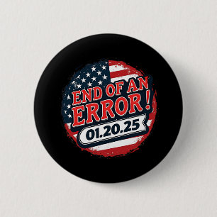 Macaron Rond 5 Cm Jour d'investiture 2025 Fin d'une erreur Anti Trum