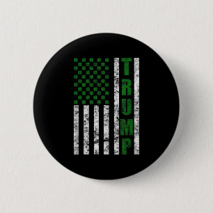 Macaron Rond 5 Cm Jour du drapeau américain Trump 2020, Saint-Patric