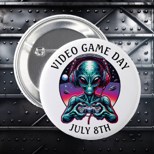 Macaron Rond 5 Cm Jour du jeu vidéo 8 juillet