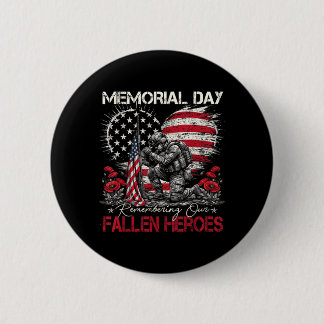Macaron Rond 5 Cm Jour du Souvenir Drapeau des Héros Tombés
