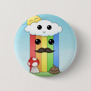Macaron Rond 5 Cm Jour ensoleillé de Kawaii