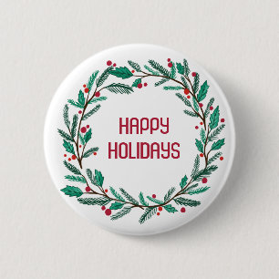 Macaron Rond 5 Cm Jour férié de Noël CUSTOM main tiré